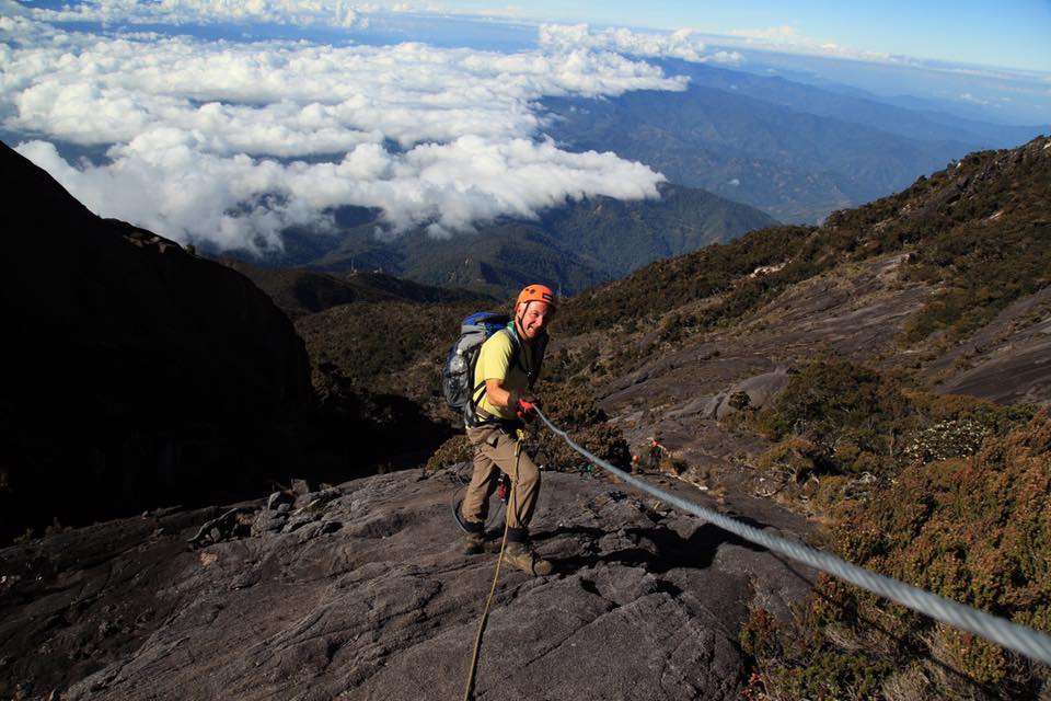 Michael tackles the Via Ferrata at Mount Kinabalu Michael tackles the Via Ferrata at Mount Kinabalu