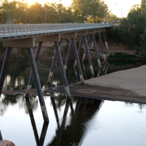 The destroyed Fitzroy Bridge